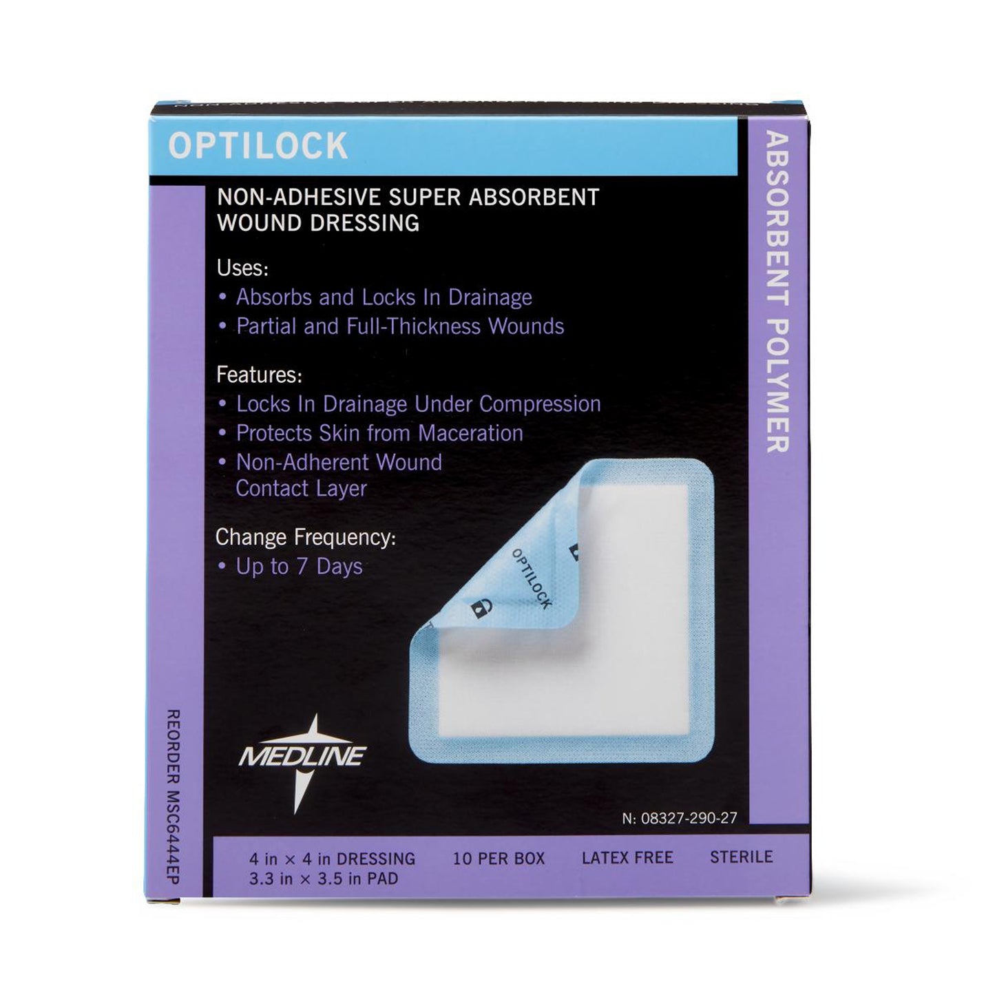 DRESSING, WND OPTILOCK N/ADH 4X4"
