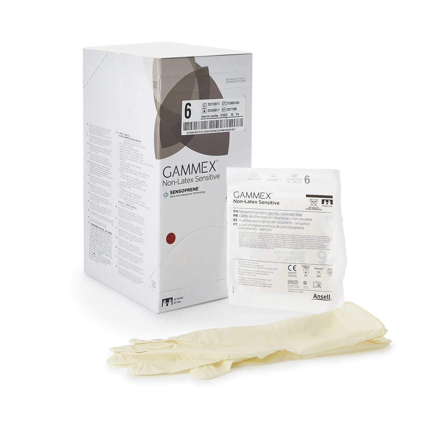 GLOVE, SURG PLYCHPRN 6.0 STR2SMTH CHEMO