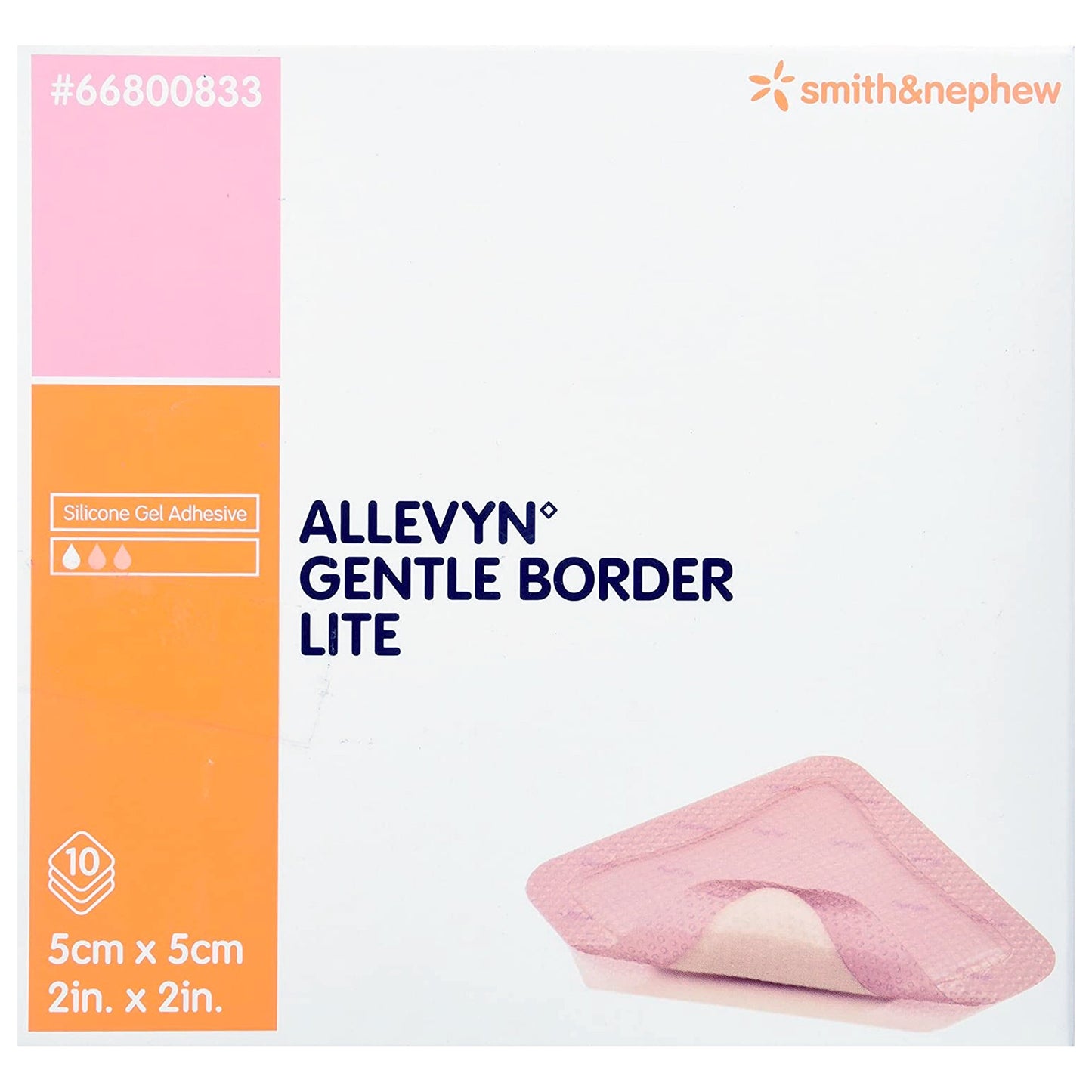 DRESSING, ALLEVYN BRDR LT 2X2"