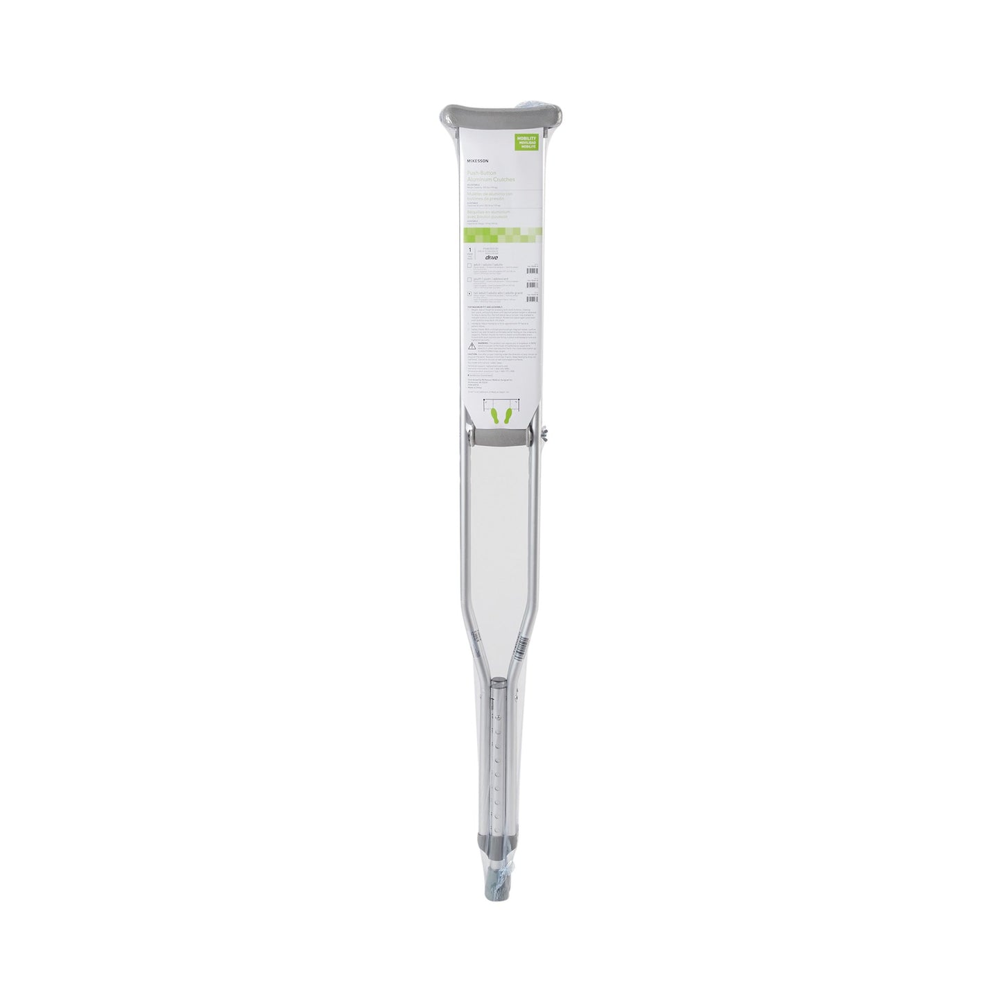 CRUTCH, ALUM PSH-BTN ADJ TALLADLT 350LB