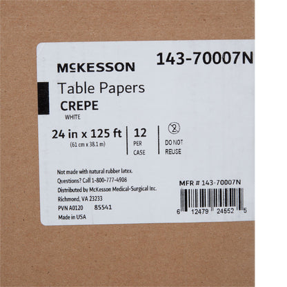PAPER, TABLE CREPE WHT 24"X125'
