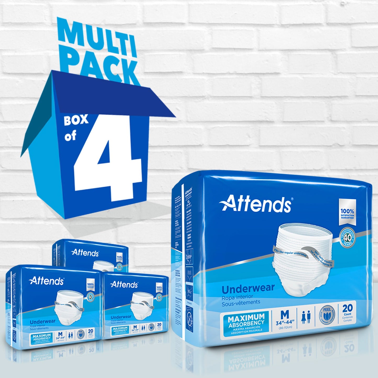 UNDERWEAR, ATTENDS MAX ABSRB MED