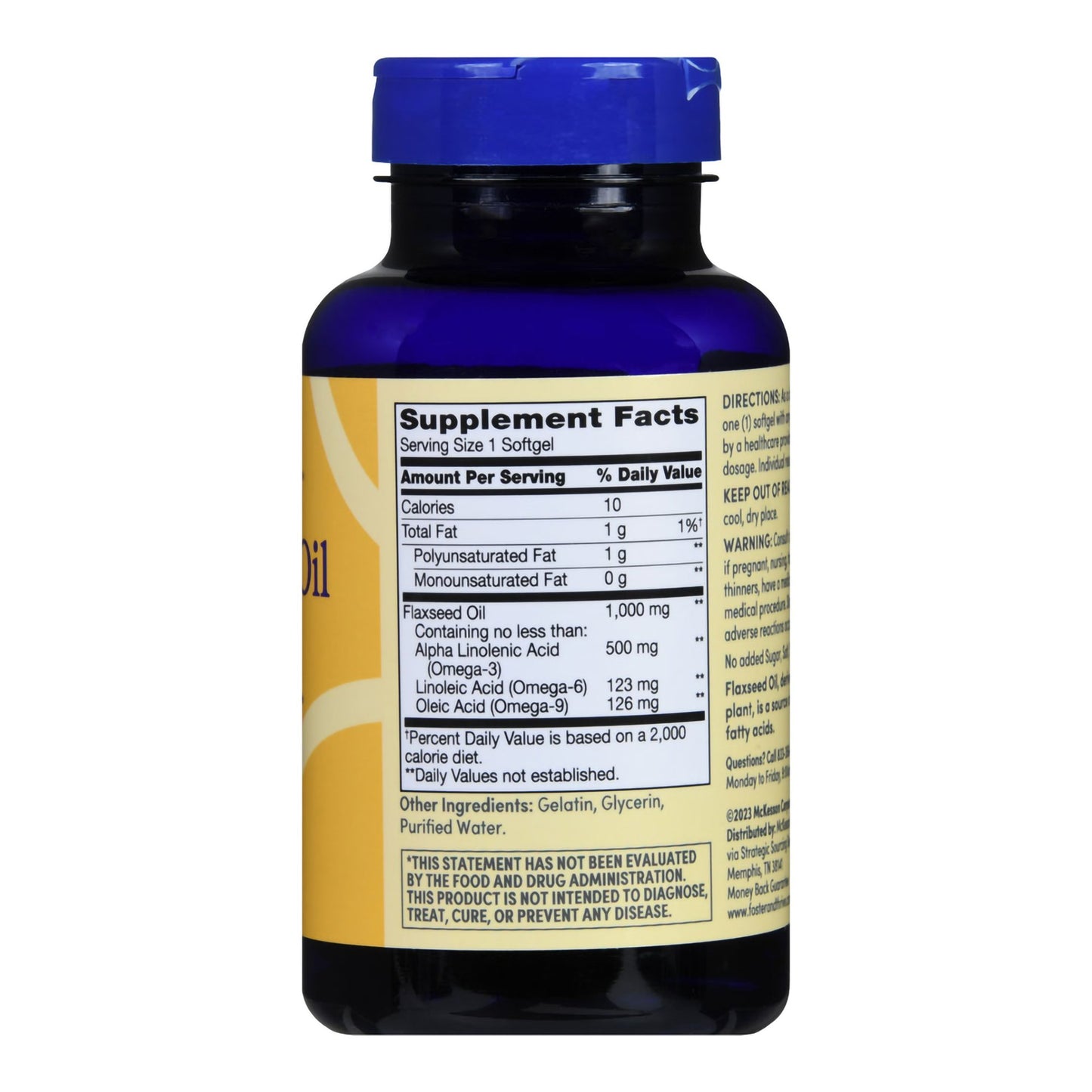 FLAXSEED OIL, CAP SGEL FT SM 1000MG