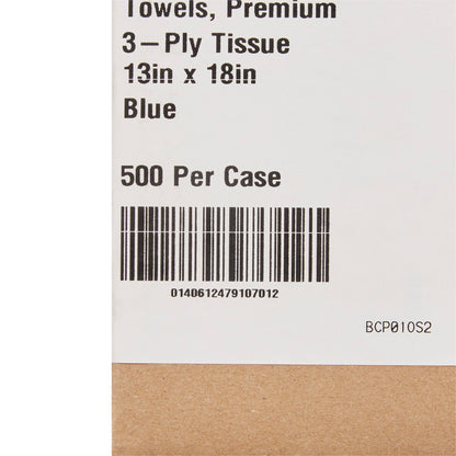 TOWEL, PRO 3PLY BLU 13X18