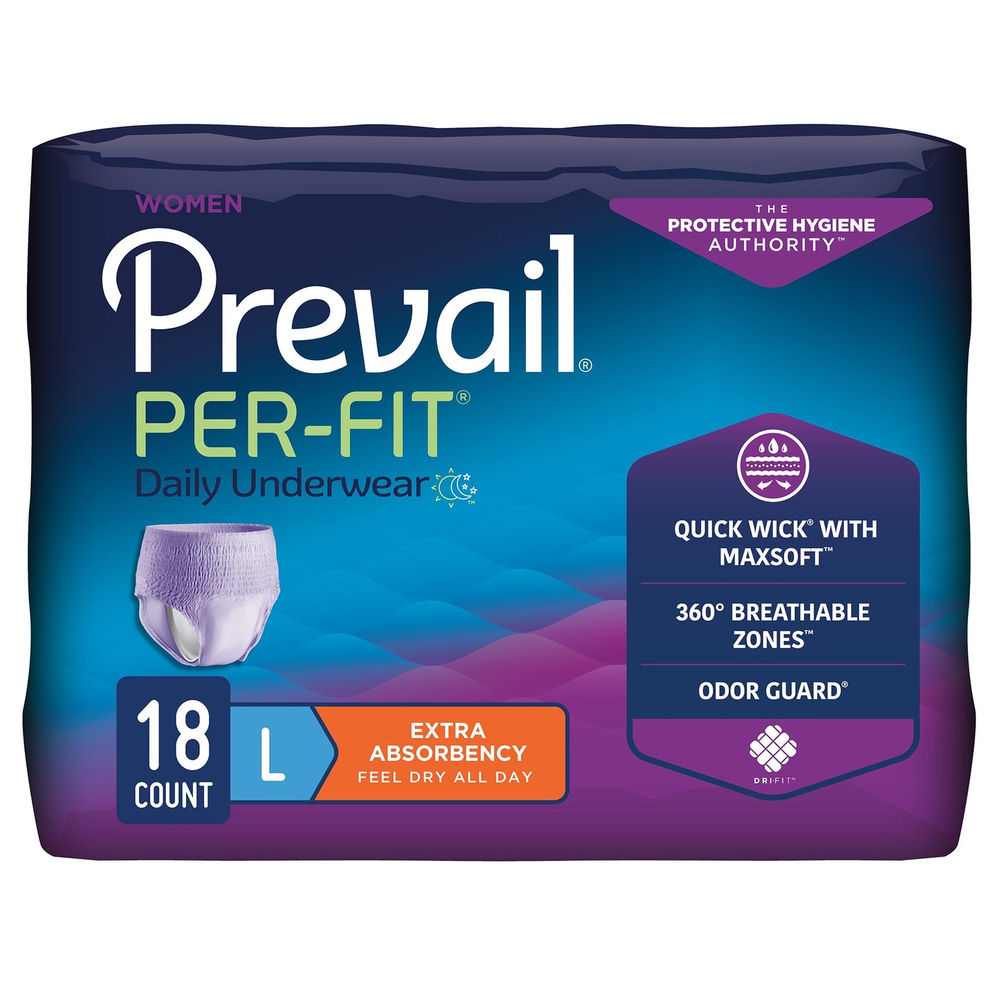 UNDERWEAR, PREVAIL PER-FIT WOEN 44"-58" LG