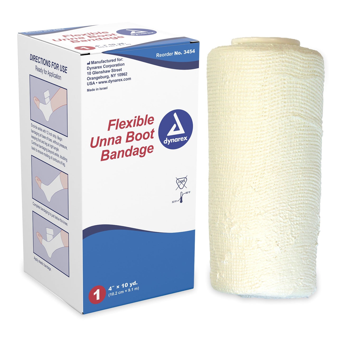 DRESSING, UNNA BOOT BANDAGE 4"X10'