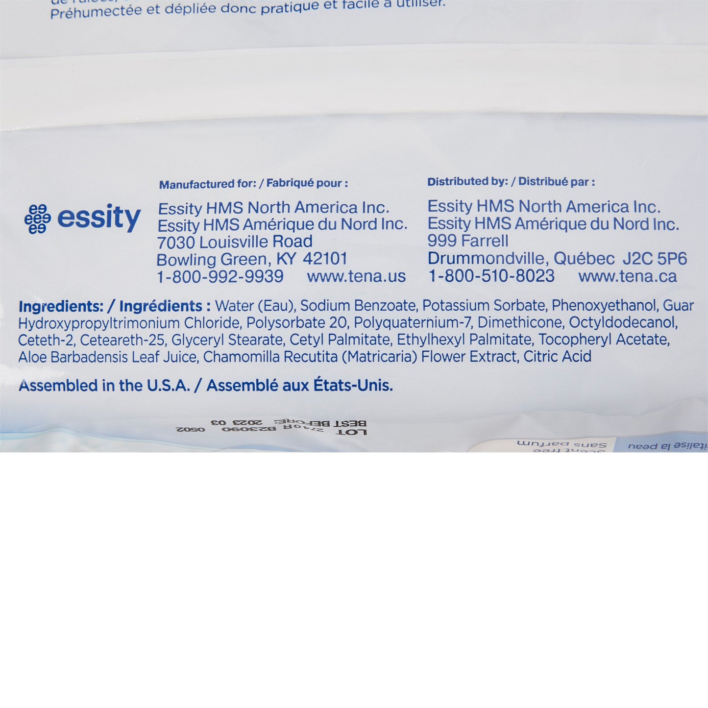 WASHCLOTH, WET ULTRA TENA UNSCNTD DISP