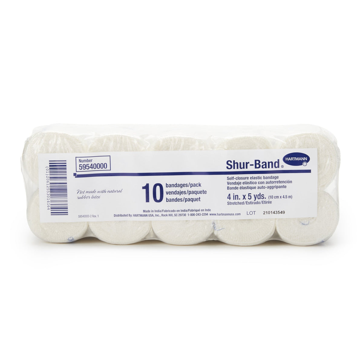 BANDAGE, ELAS SHURBND LF 4X5YDS