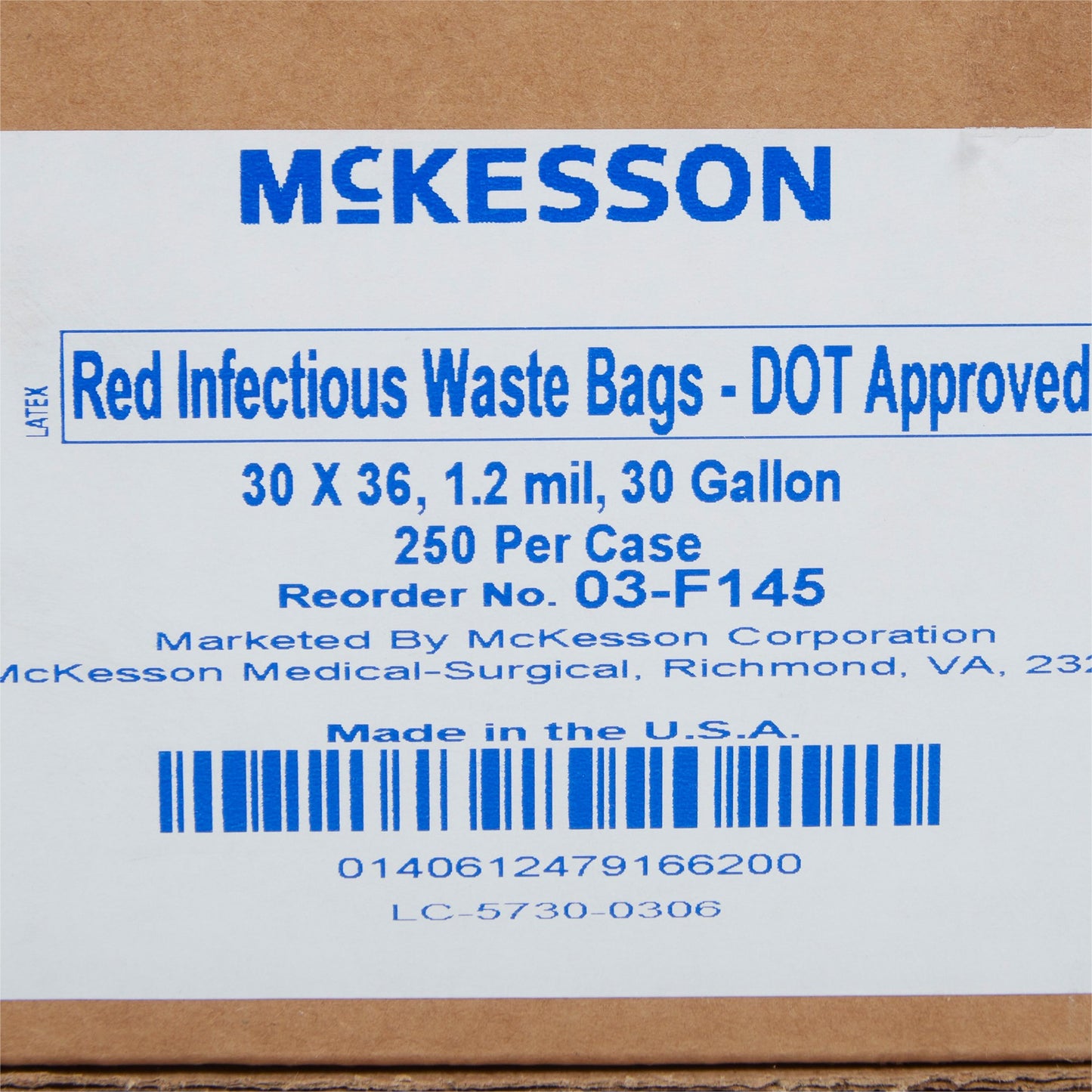 BAG, BIOHAZ DOT RED 30X36 30GL1..2MIL