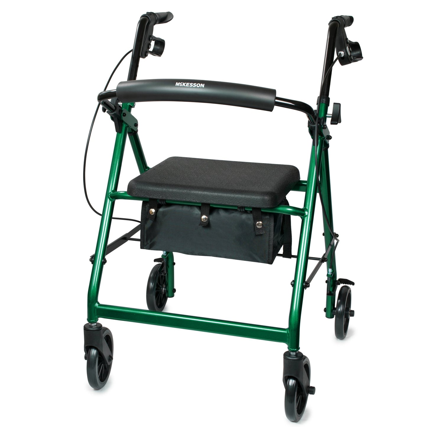 WALKER, ROLLATOR LTWT FOLDINGALUM W/6" WHLS GRN 300LB