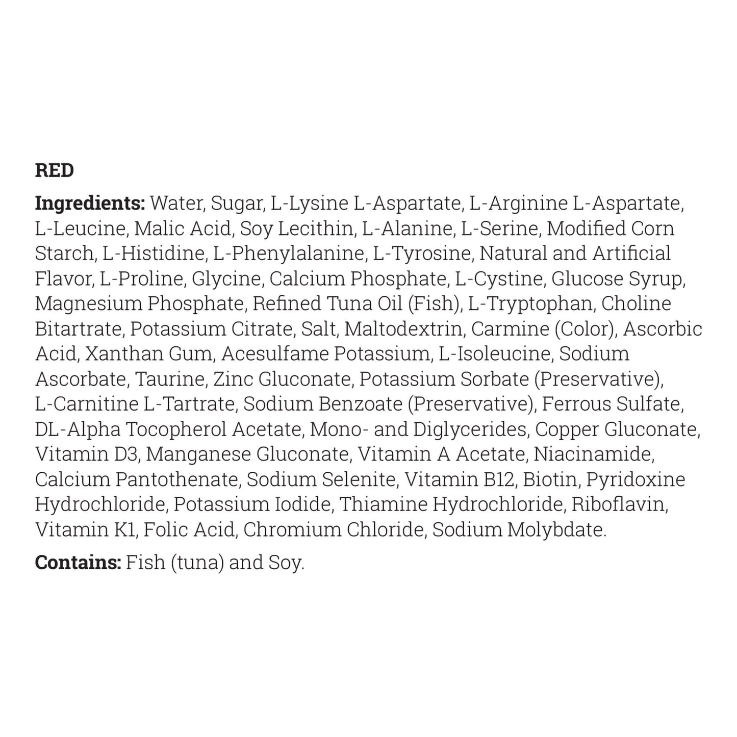 SUPPLEMENT, MMA/PA COOLER15 RED 30X130ML POUCH