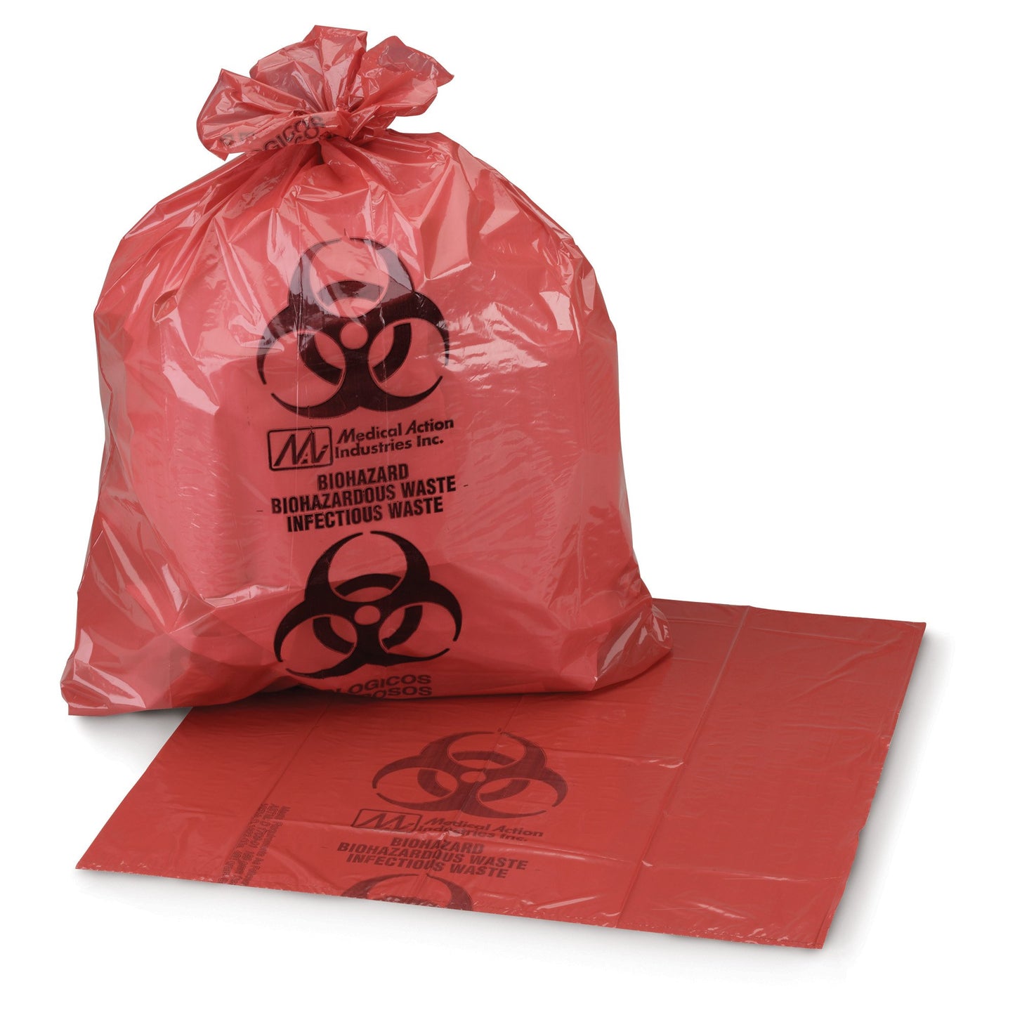 BAG, BIOHAZ GSET SL RED 11X141-3GL 1.5MIL
