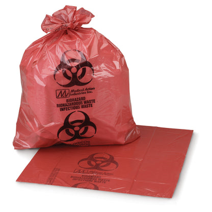 BAG, BIOHAZ GSET SL RED 11X141-3GL 1.5MIL