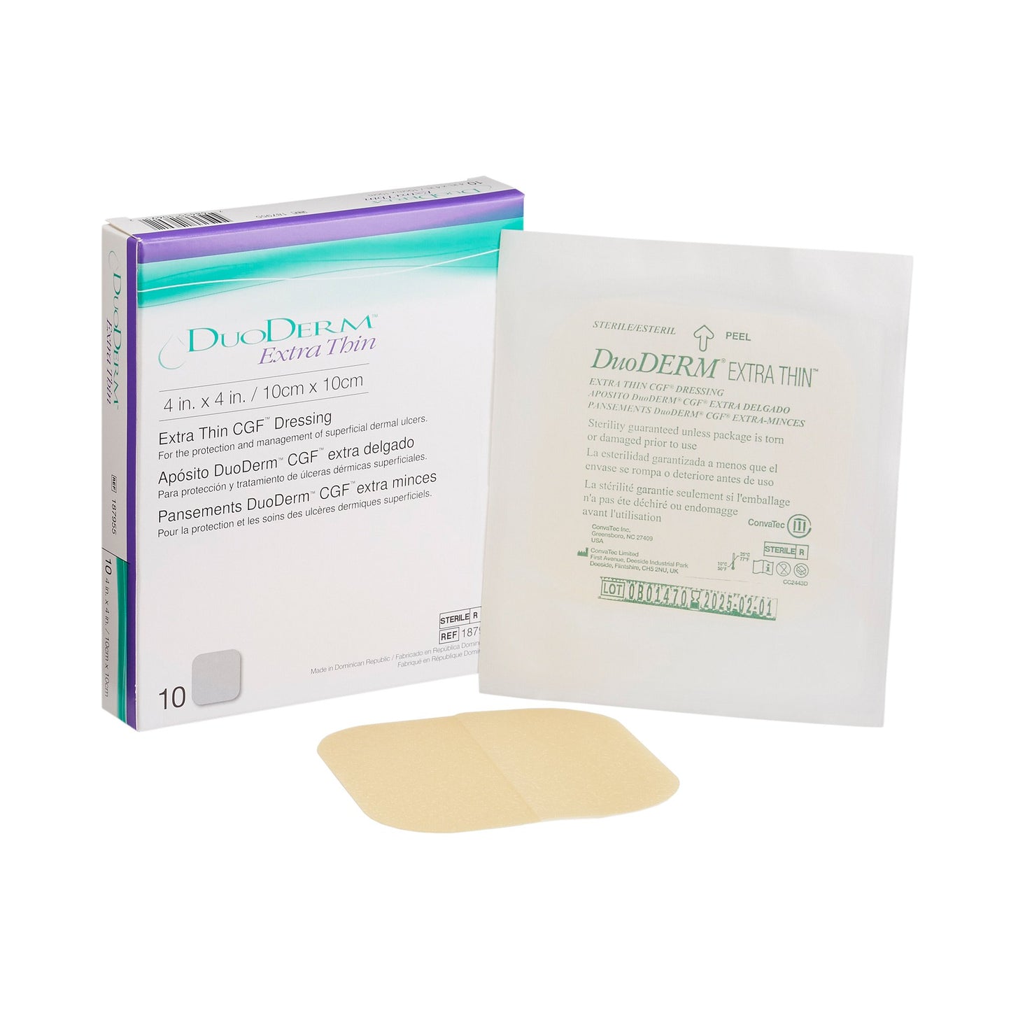 DRESSING, DUODERM X-THIN STR4"X4"