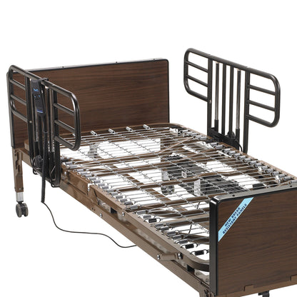 RAIL, BED HALF LNTH BRN/VEINDRVMED