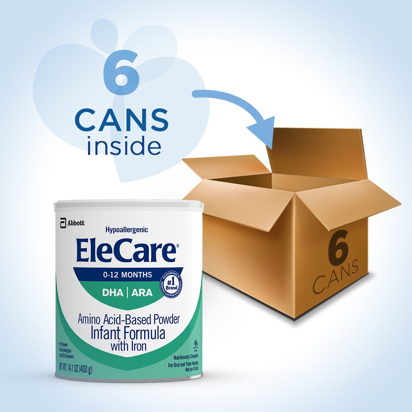 ELECARE, PDR W/DHA/ARA UNFLAV14.1OZ