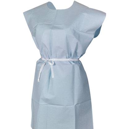 GOWN, EXAM P/T/P OUT F/B OPN BLU