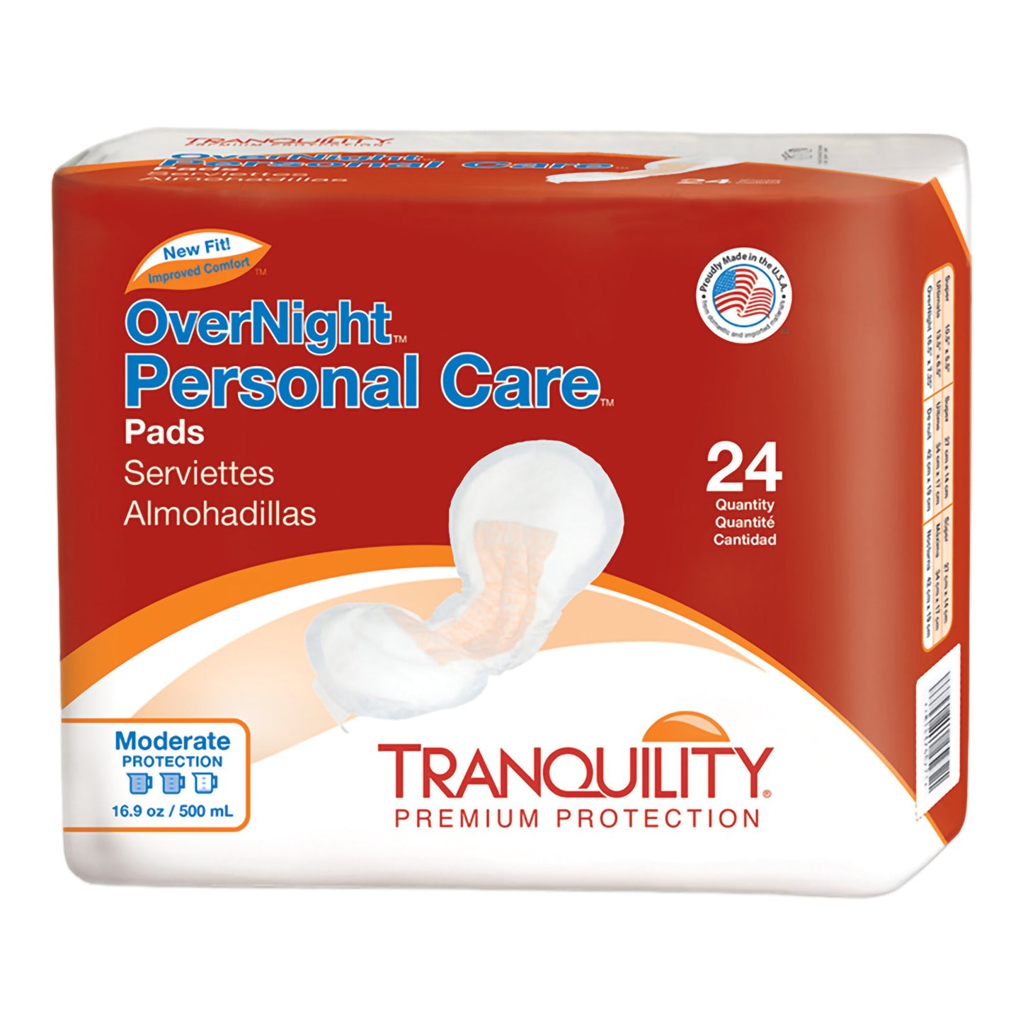 PAD, INCONT TRANQUILITY OVERNT500ML