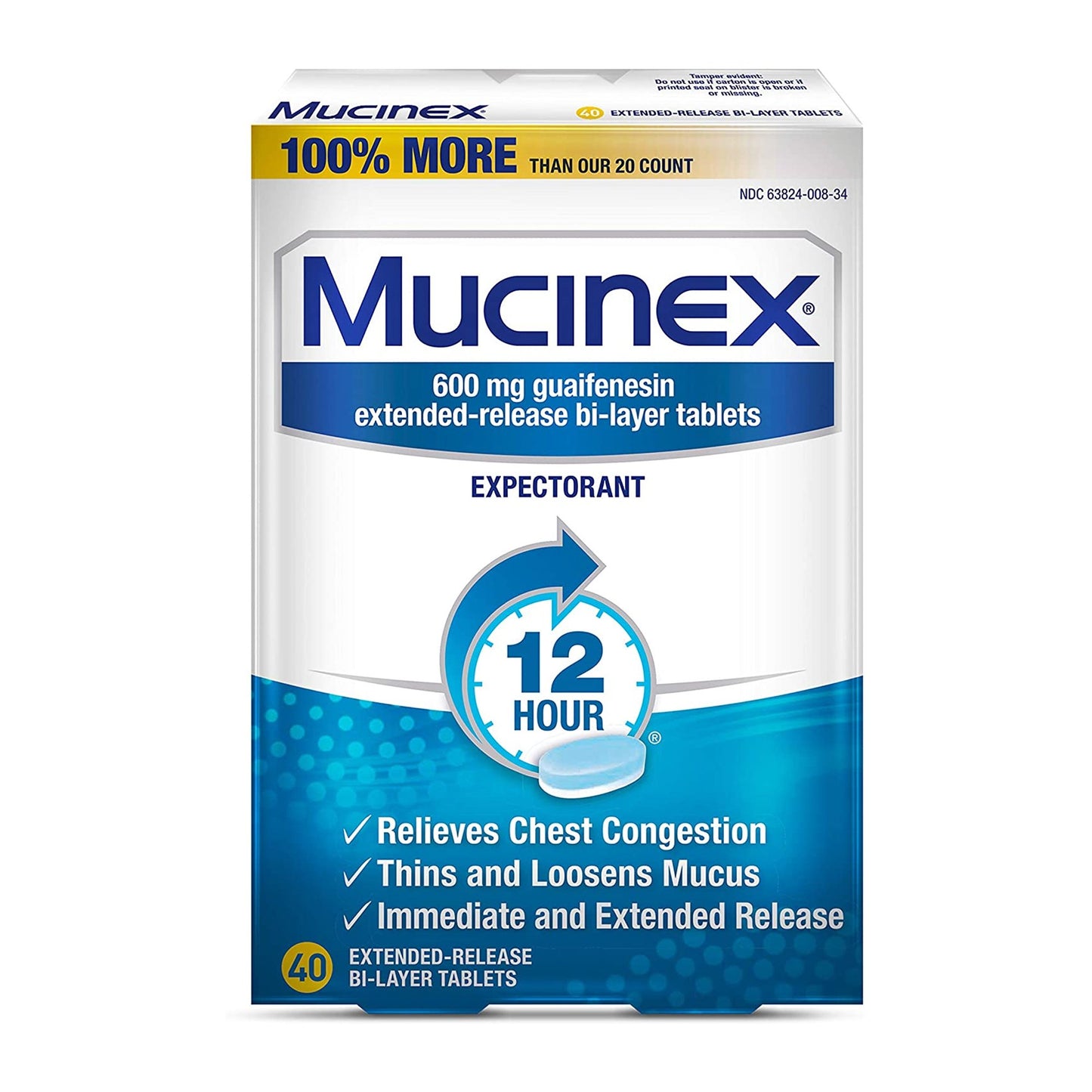 MUCINEX, TAB ER 600MG