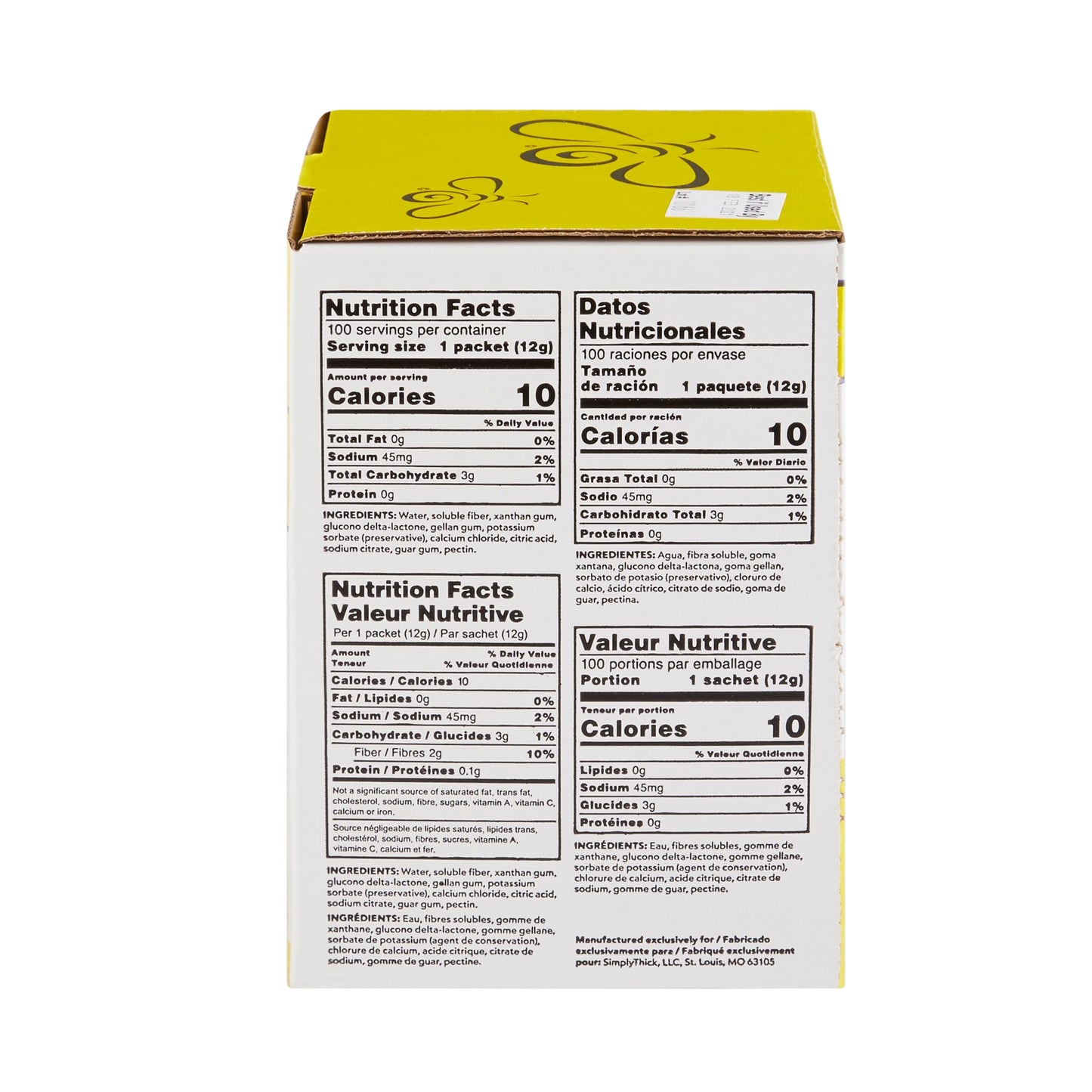 SIMPLY THICK, GEL HONEY 12GM INDIVIDUAL PACKETS