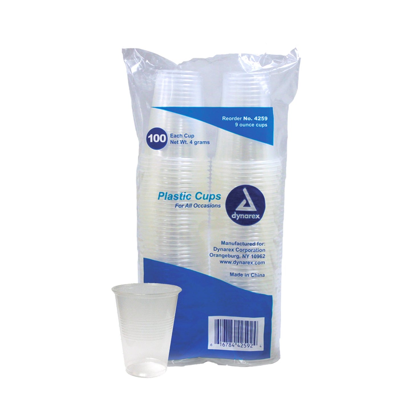 CUP, DRINK PLAS CLR 9OZ