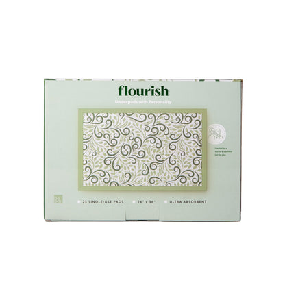 UNDERPAD, FLOURISH ABSRB F/SOFAS/BED SAGE GRN