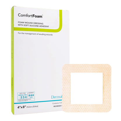 DRESSING, COMFORT FOAM BORDER4"X8"