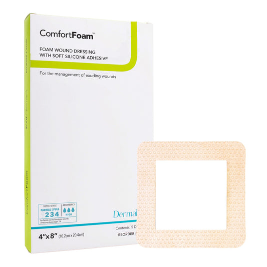 DRESSING, COMFORT FOAM BORDER4"X8"
