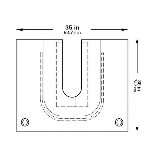 DRAPE, SURG ORTHO IMPERVIOUS W/SPLIT & POUCH 35"X30"