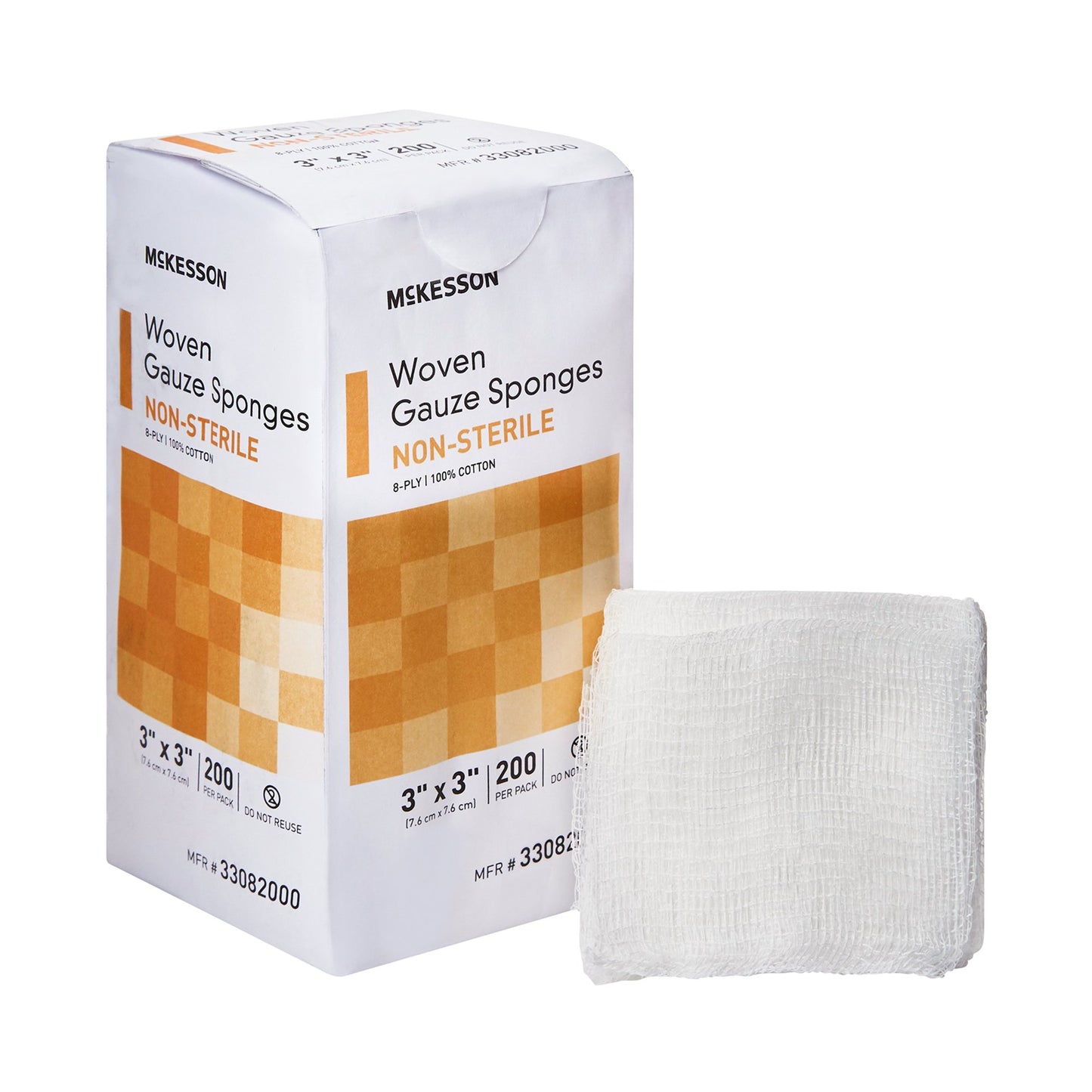 SPONGE, GAUZE 8PLY N/S 3"X3"