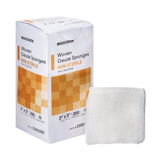 SPONGE, GAUZE 8PLY N/S 3"X3"