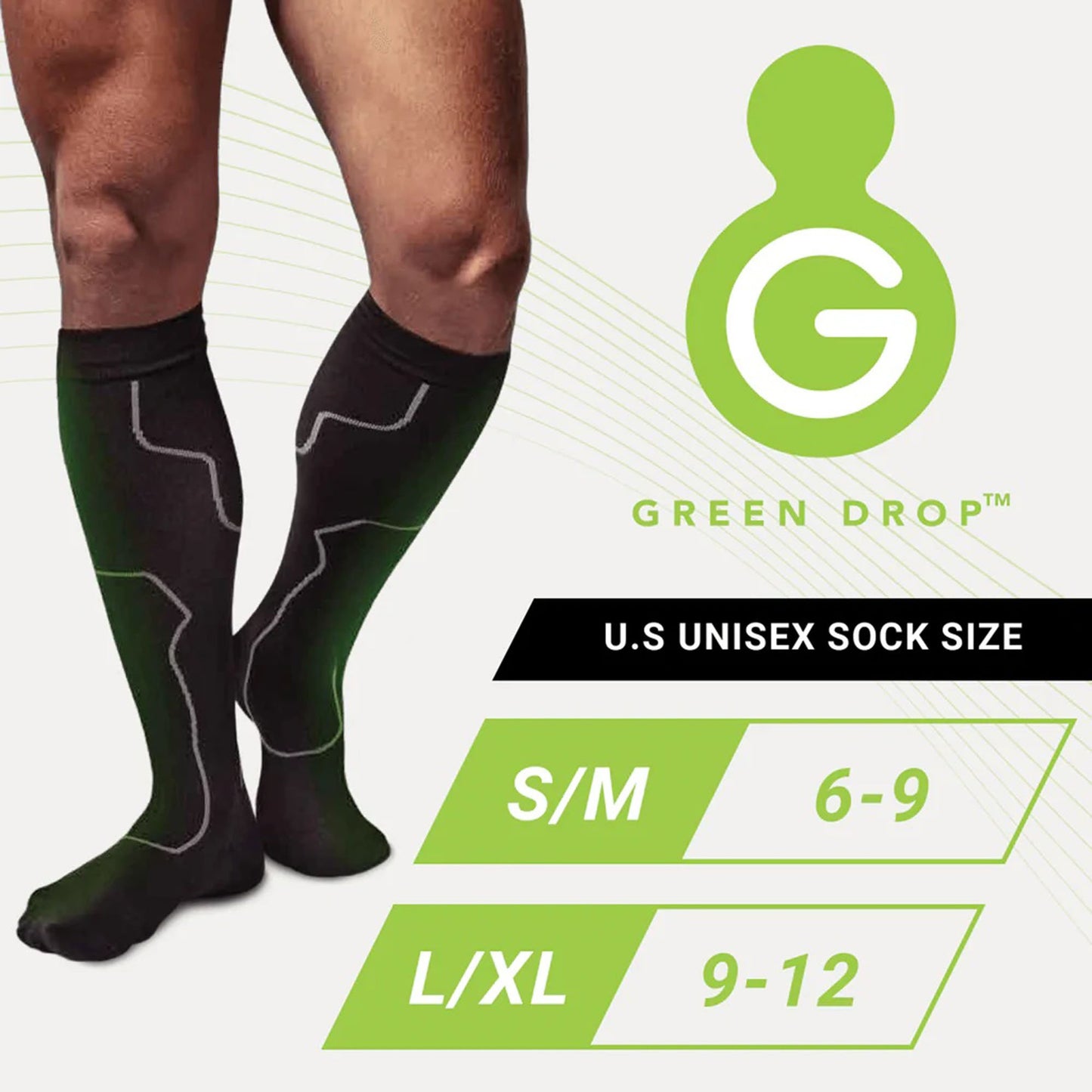 SOCKS, KNEE-HI COMPRSN INFUSEDLG/XLG