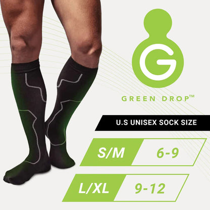SOCKS, KNEE-HI COMPRSN INFUSEDLG/XLG