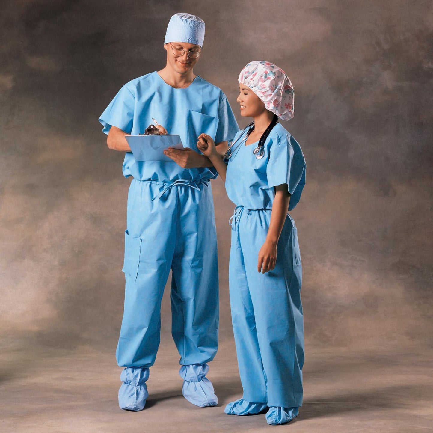 TOP, SCRUB BLU LG