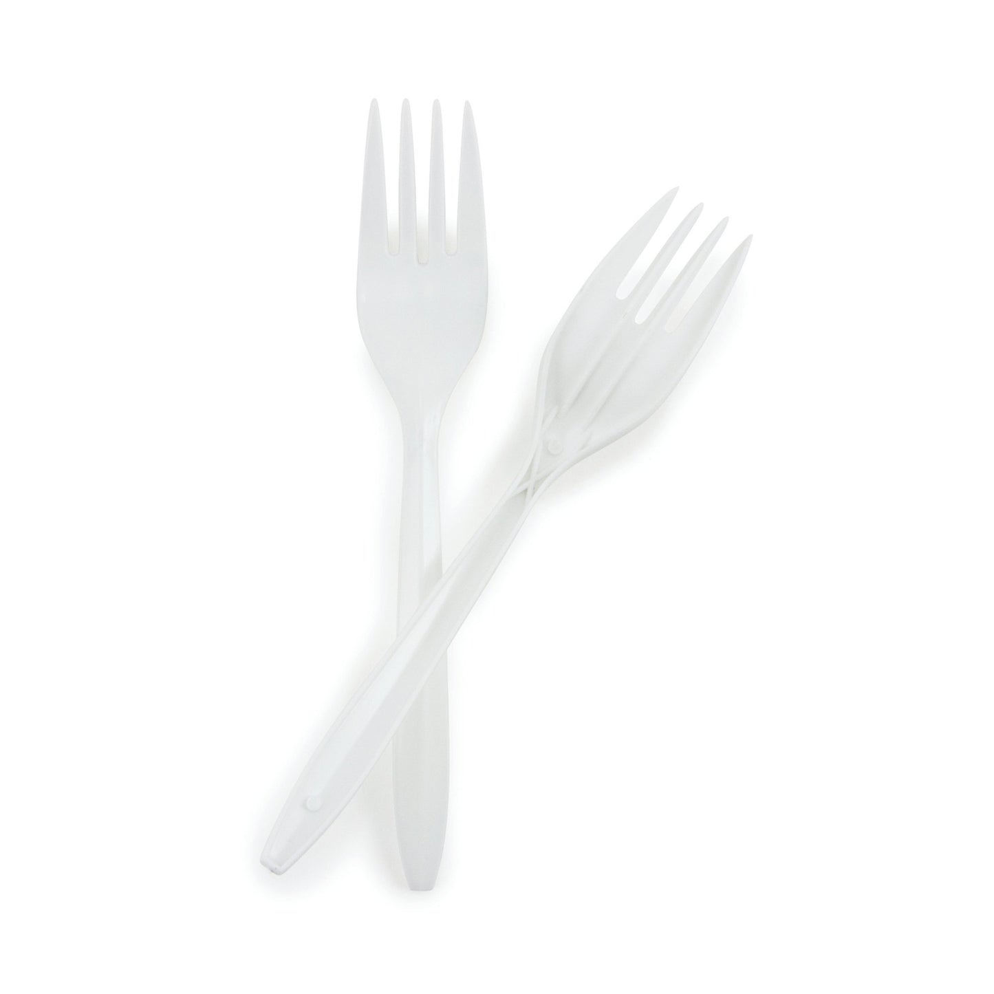 FORK, PLASTIC MED WGHT WHT 5 3/4"