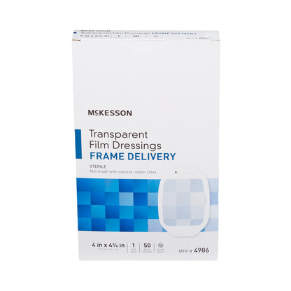 DRESSING, FILM TRANS W/FRM DELSTR 4"X4 3/4"