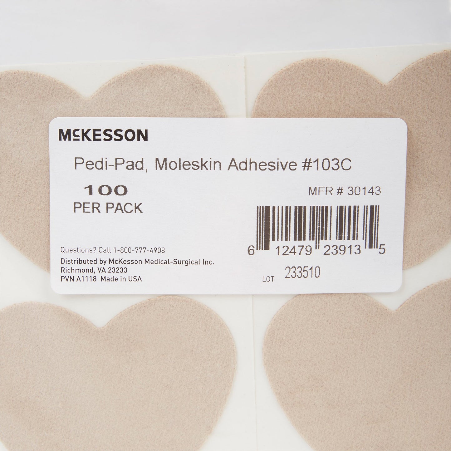 PEDI-PAD, MOLESKIN ADH #103-C/PK 10PK/CS)