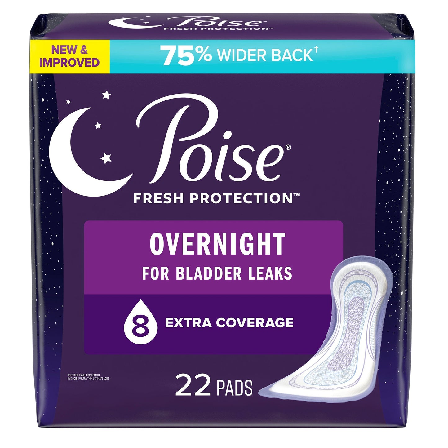PAD, POISE X-COVERAGE FRESH PROTECTION LNG