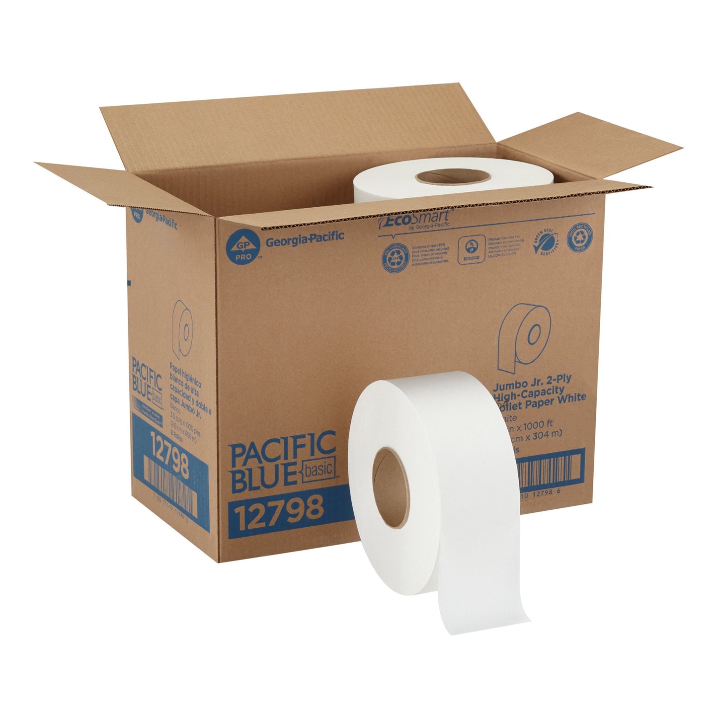 TISSUE, TOILET ENVSN 2PLY JUMBO WHT