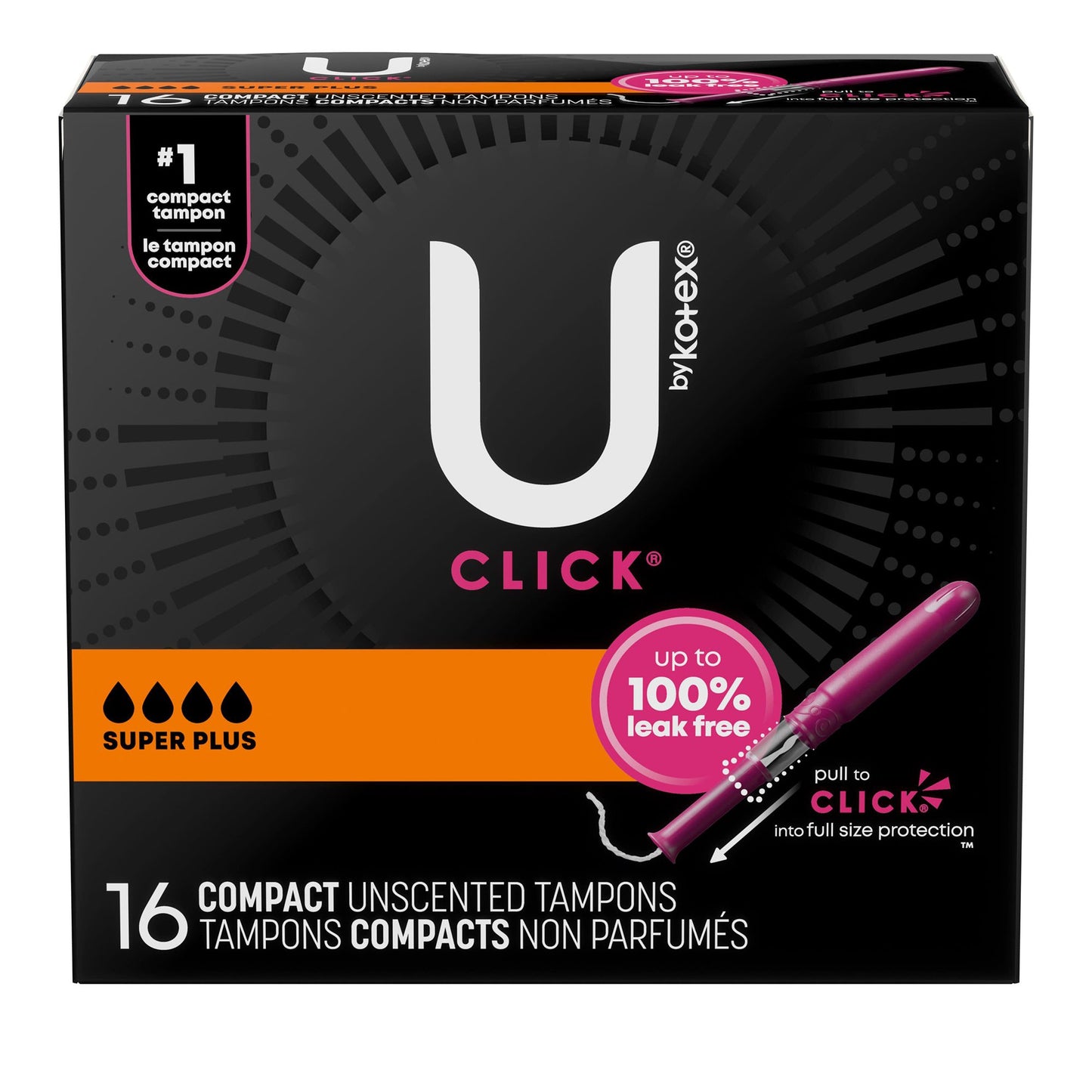 TAMPON, U BY KOTEX CLICK SUPER PREM ABSRB