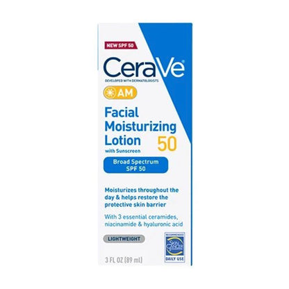 CERAVE, LOTION SPF50 AM 3OZ