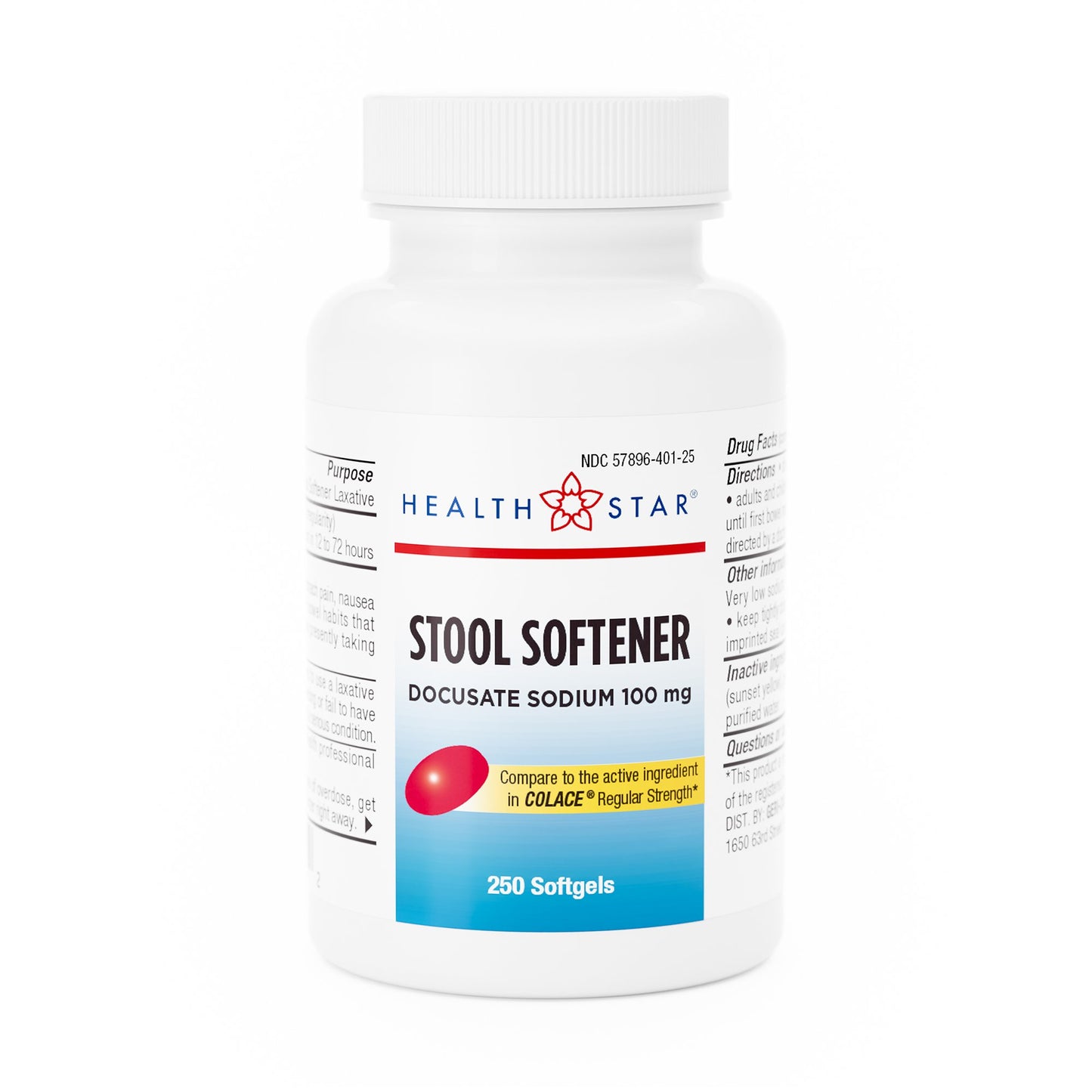 DOCUSATE SODIUM STOOL SOFTENER, SGEL 100MG
