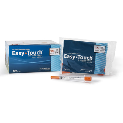 SYRINGE/NDL, EASY TOUCH 1CC 30GX5/16""