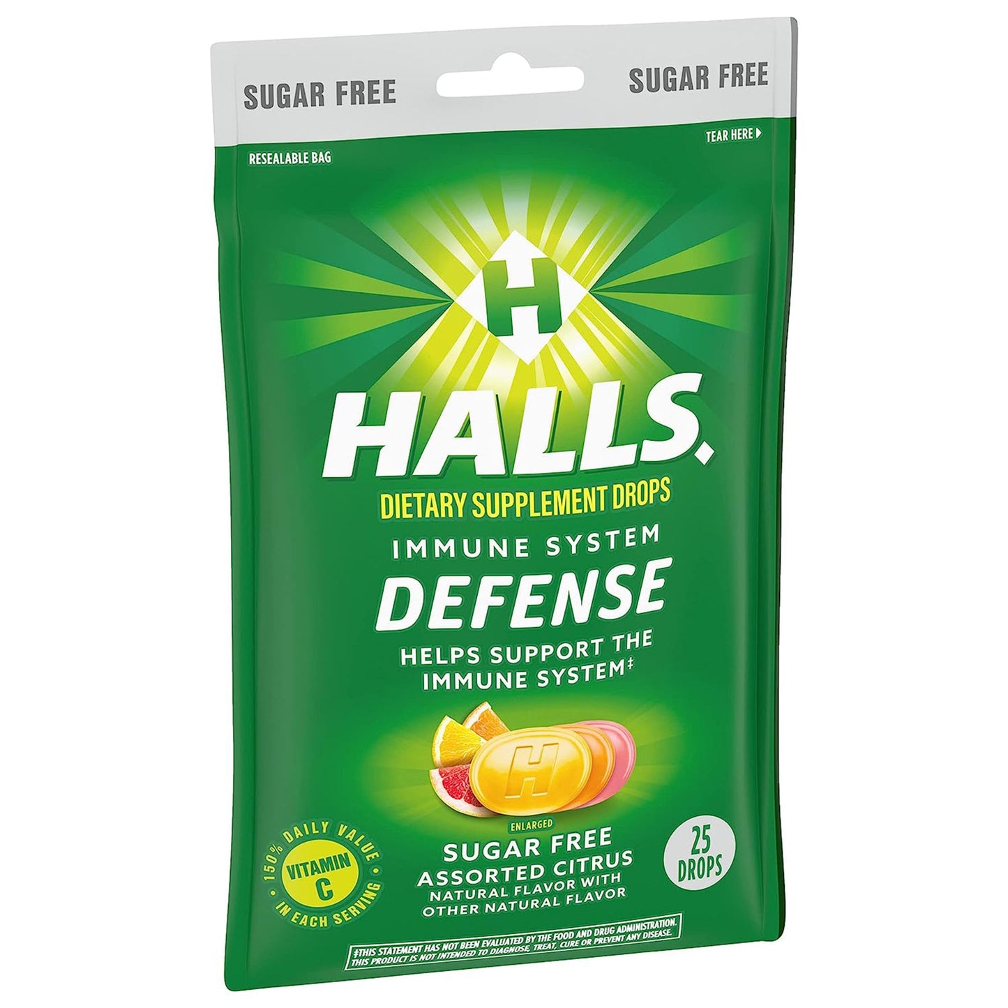 HALLS DEFENSE, DRP SUG/FREE CITRUS