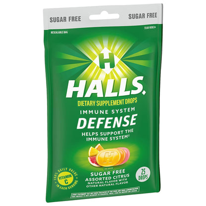 HALLS DEFENSE, DRP SUG/FREE CITRUS