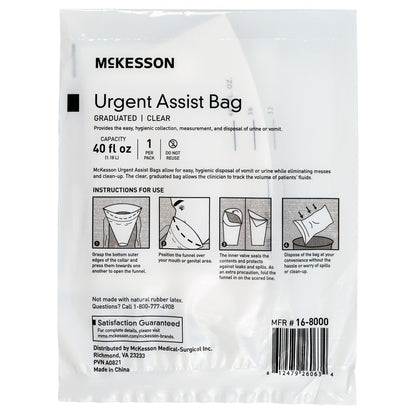BAG, VOMIT GRADUATED MARKINGSCLR 40OZ