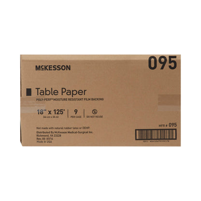 PAPER, TABLE POLY PERF WHT 18"X125'