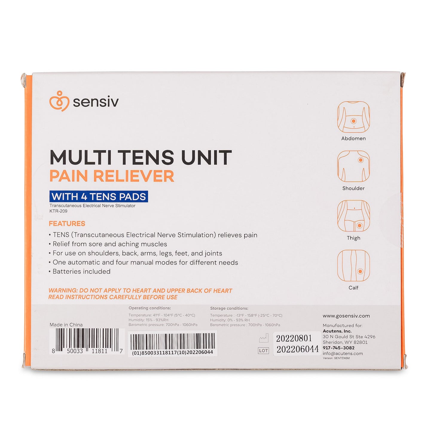 TENS UNIT, NERVE STIMULATION SENSIV MULTI CHANNEL