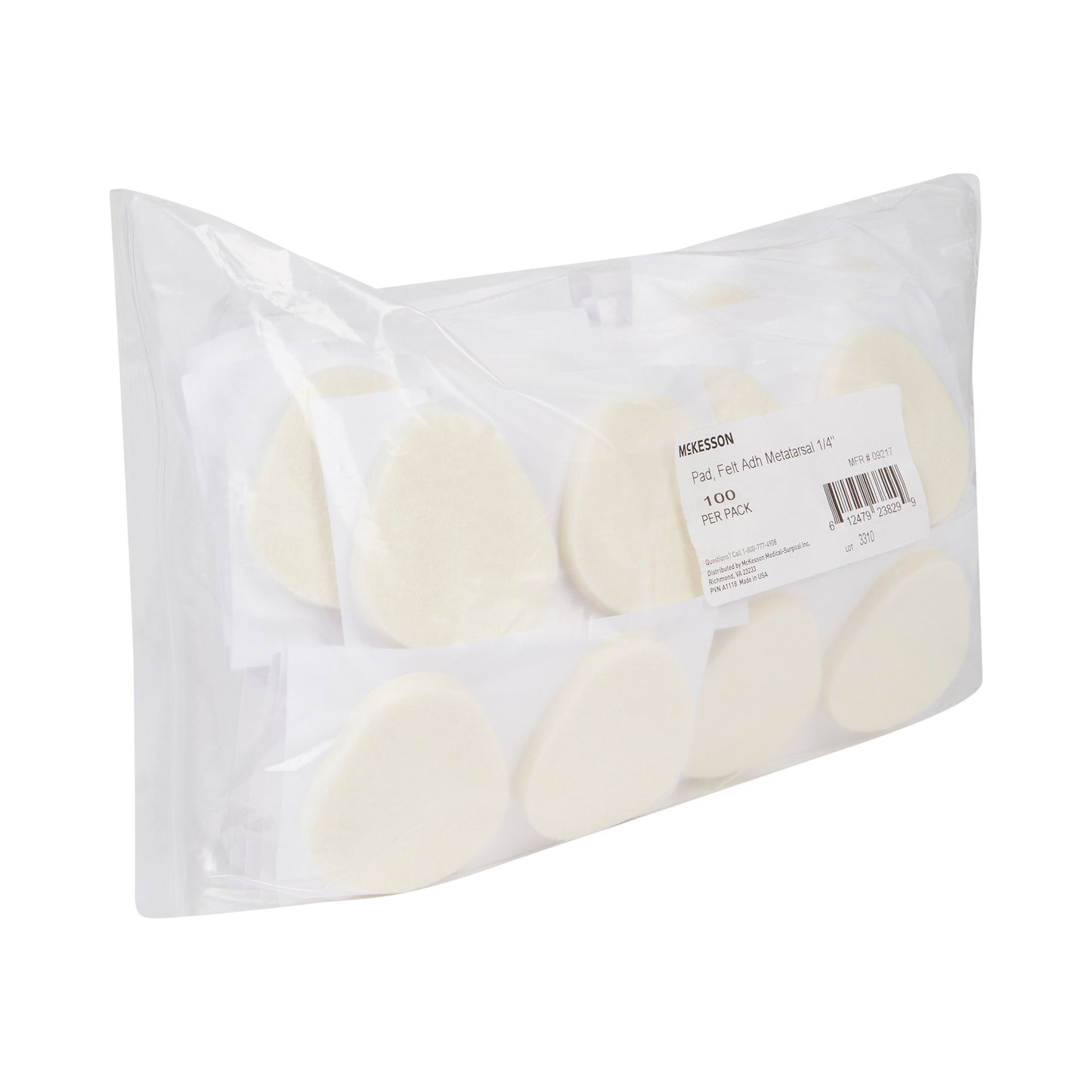 PEDI-PAD, FELT ADH WHT #106-LG"1/4"