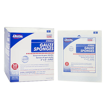 SPONGE, GAUZE 8PLY STR 2"X2"